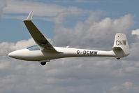 G-DCMW @ X5SB - Glasflugel Standard Libelle 201B being launched for a cross country flight during The Northern Regional Gliding Competition, Sutton Bank, North Yorks, August 2nd 2013. - by Malcolm Clarke