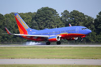 N460WN @ ORF - Southwest Airlines 2004 Boeing 737-7H4 N460WN (FLT SWA391) from Chicago Midway Int'l (KMDW) landing RWY 23. - by Dean Heald