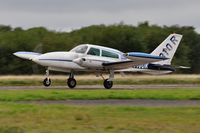 N310UK @ EGFH - Visiting Cessna 310R. - by Roger Winser
