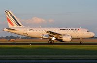 F-GRHJ @ EHAM - Air France A319 landed just before the sun set. - by FerryPNL