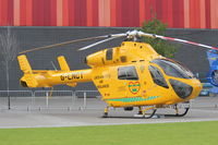 G-LNCT @ EGLC - Parked at Helitech 2013 at the ExCel centre next to London City Airport. - by Graham Reeve