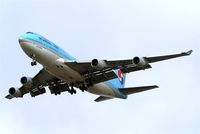 HL7473 @ EGLL - Boeing 747-4B5 {28335] (Korean Air) Home~G 20/05/2010. On approach 27R - by Ray Barber