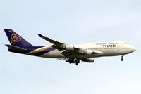 HS-TGT @ EGLL - Boeing 747-4D7 [26616] (Thai Airways) Home~G 23/06/2013. On approach 27R. - by Ray Barber