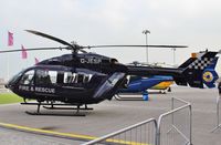 G-JESP @ EGLC - Parked outside Helitech 2013 at the EXCel Centre, next to London City Airport.