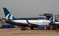 N281AT @ KATL - At the gate, loading baggage. Atlanta - by Ronald Barker