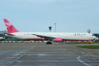 N845MH @ EGLL - Delta Air Lines Breast Cancer Awareness scheme - by Chris Hall