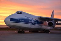 RA-82043 @ LOWG - An-124 in the beautiful sunset at LOWG - by Paul H