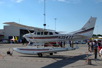 N3547T @ ESOE - Cessna T206H parked at Örebro airport, Sweden. It has now been equipped with Wipline floats. - by Henk van Capelle