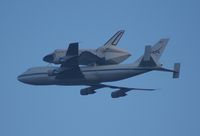N905NA @ MCO - NASA Shuttle Carrier 747-100 with Space Shuttle Endeavor over Orlando International Airport - by Florida Metal