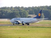 D-ABEC @ LOWG - Lufthansa B737 deploying airbrakes during landing at LOWG, Graz - by Paul H