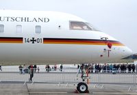 14 01 @ EDDK - Bombardier BD-700 Global 5000 of the German Air force VIP-Wing (Flugbereitschaft) at the DLR 2013 air and space day on the side of Cologne airport