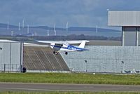 G-ARMR @ EGFF - EGFF resident Cessna 172B pulling out from runway 19 for circuit work. - by Derek Flewin