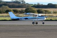 G-IANJ @ EGFH - Visiting Reims/Cessna F150K operated by FlyWales. - by Roger Winser