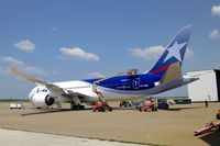CC-BBE @ FTW - Boeing 787 at Meacham Field - fresh out of the paint shop - by Zane Adams