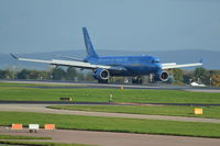 A6-EYE @ EGCC - Etihad Airbus A330-243 landing at Manchester Airport. - by David Burrell