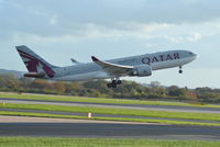 A7-AFP @ EGCC - Qatar Airbus A330-202 taking off from Manchester Airport. - by David Burrell