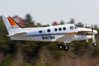 N417SH @ KMRN - The US Forest Service (leased) C90 King Air spotting for the Table Rock Fire in western North Carolina. - by Bradley Bormuth