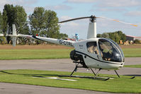 G-CTRL @ EGBR - Robinson R22 Beta at The Real Aeroplane Club's Helicopter Fly-In, Breighton Airfield, September 2013. - by Malcolm Clarke