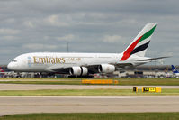 A6-EEB @ EGCC - Emirates Airbus A380-861 landing in MAN/EGCC - by Janos Palvoelgyi
