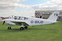 G-BXJD @ EGBR - Piper PA-28-180 Cherokee at The Real Aeroplane Club's Helicopter Fly-In, Breighton Airfield, September 2013. - by Malcolm Clarke