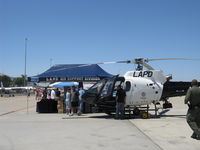 N668PD @ CMA - American Eurocopter LLC AS350B2 SuperStar of Los Angeles PD, one Turbomeca Arriel 1D1 Turboshaft of 590 shp for takeoff, with exhibit booth always a crowd attractor, especially in Ventura County - by Doug Robertson