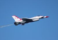 92-3888 - Thunderbirds F-16 over Daytona Beach - by Florida Metal