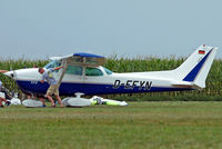 D-EFYN @ EDMT - R/Cessna F.172P Skyhawk [2089] Tannheim~D 24/08/2013. Being pulled towards departure point to conserve fuel after airfield was closed for 2hrs due to a accident. - by Ray Barber