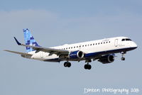 N206JB @ KSRQ - JetBlue Flight 741 (N206JB) Blue - It's the New Black arrives at Sarasota-Bradenton International Airport following a flight from Boston Logan International Airport - by Donten Photography