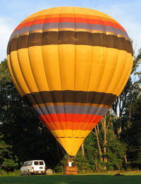 N4020S - N4020S inflated in Chester Springs, PA. This balloon was built to advertise Kodak Film using removable banners. - by usahotair