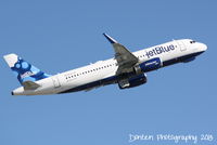 N828JB @ KSRQ - JetBlue Flight 164 (N828JB) Simon Says Fly JetBlue departs Sarasota-Bradenton International Airport - by Donten Photography