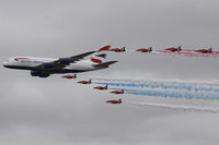 G-XLEA @ EGVA - In formation with the Red Arrows. At the Royal International Air Tattoo 2013. - by Howard J Curtis