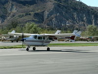 N72342 @ SZP - 1973 Cessna 337G SUPER SKYMASTER, two Continental IO-360 220 Hp each, landing roll Rwy 04 - by Doug Robertson
