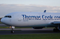 G-TCCB @ EGCC - Thomas Cook, close up of the nose. - by Howard J Curtis