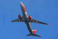 G-GDFP @ EGCC - Jet2 B737 performing a go-around due to the Emirates A380 still on the runway - by Chris Hall