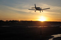 G-AVSF @ EGLK - Landing RW25 at sundown