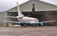 LN-BUG @ EGHH - Exiting paintshop after respray to Bahamasair livery - by John Coates