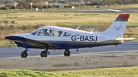 G-BASJ @ EGFH - Visiting Cherokee operated by Bristol Aero Club based at Kemble. - by Derek Flewin