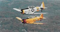 N452CA - Flying in formation with N3685F over western NC - early 1990s. - by Dalton Walters