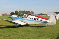 G-AWFW @ EGBR - Jodel D-117 at The Real Aeroplane Club's Pre-Hibernation Fly-In, Breighton Airfield, October 2013. - by Malcolm Clarke