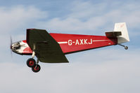 G-AXKJ @ EGBR - Jodel D-9 Bebe at The Real Aeroplane Club's Pre-Hibernation Fly-In, Breighton Airfield, October 2013. - by Malcolm Clarke