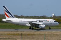 F-GUGA @ LFRB - Airbus A318-111, Landing Rwy 07R, Brest-Bretagne Airport (LFRB-BES) - by Yves-Q