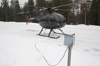 SE-JGF - Parked in the carpark outside Hotel Södra Berget in Sundsvall on Feb 5, 2014. Apparently, the pilot had landed for a night at the hotel and maybe have some grilled reindeer in the restaurant. A fan heater was plugged into the power outlet for cars. - by Peter Welander
