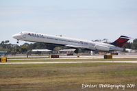 N950DL @ KSRQ - Delta Flight 2298 (N950DL) departs Sarasota-Bradenton International Airport enroute to Hartsfield-Jackson Atlanta International Airport - by Donten Photography