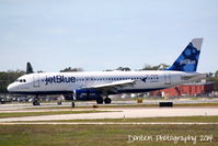 N510JB @ KSRQ - JetBlue Flight 163 (N510JB) Out of the Blue arrives at Sarasota-Bradenton International Airport following a flight from John F Kennedy International Airport - by Donten Photography