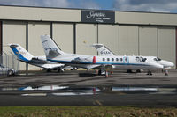 G-IKOS @ EGHH - Along with CitationJet N525DT and Citation Mustang G-LEAI. - by Howard J Curtis