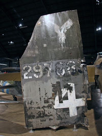 42-97683 @ DWF - This aircraft was shot down on over Germany on March 15, 1945.  This artifact was discovered in 1993, in use as part of a shed near the crash site. - by Daniel L. Berek