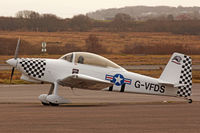 G-VFDS @ EGFH - Resident Vans RV-8, sen taxxing to its hangar following a local training flight. - by Derek Flewin