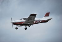 G-JACH @ EGTU - Piper Cherokee Archer III landing at Dunkeswell. - by moxy