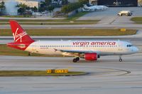 N633VA @ KFLL - Virgin America early evening flight to California. - by FerryPNL