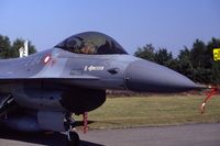 E-184 @ EBBL - Royal Danish Air Force F-16A at Kleine Brogel Air Base, Belgium. Esk 723, 1991. - by Henk van Capelle